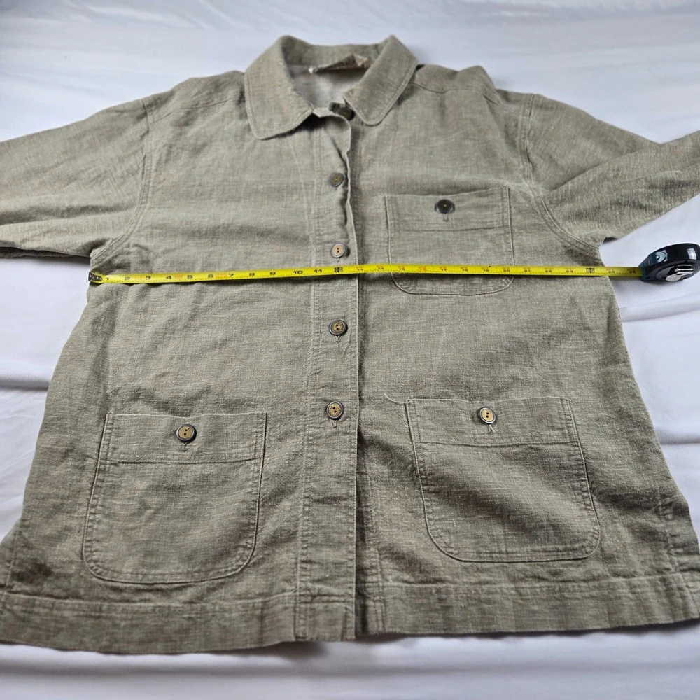 Sostanza Natural Choice Linen‎ Jacket Women's XL Beige Button Front Workwear
